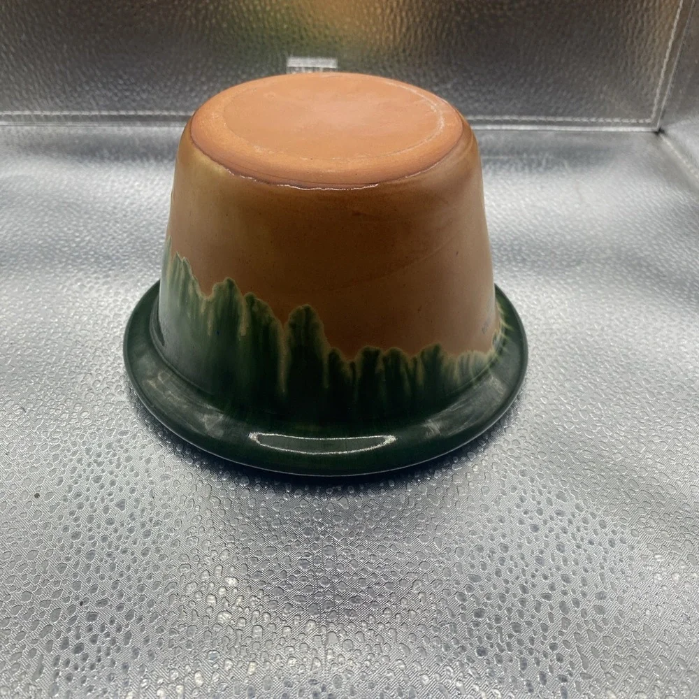 Vintage Santillana del Mar Spain Art Pottery Bowl Handmade Glazed Folk Ceramic